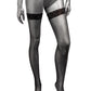 Radiance Thigh High Stocking - Black - Plus Size/Queen