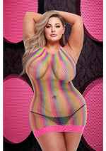 Load image into Gallery viewer, Rainbow Lace Mini Dress - Rainbow - Queen