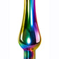 Rainbow Metal Anal Plug - Metal/Multicolor - Medium