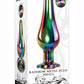 Rainbow Metal Anal Plug - Metal/Multicolor - Small