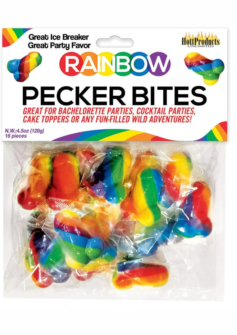 Rainbow Pecker Bites Hard Candy Fruit Flavor 16 Wrapped – Chazzy ...
