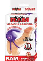 Load image into Gallery viewer, Ram Silicone Vibrating Cock Ring - Purple
