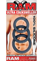 Load image into Gallery viewer, Ram Ultra Cocksweller Silicone Cock Rings - Black
