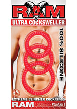Load image into Gallery viewer, Ram Ultra Cocksweller Silicone Cock Rings - Red
