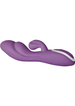 Load image into Gallery viewer, Rampage Rechargeable Silicone Vibrator with Clit Stimulator - Purple

