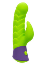 Load image into Gallery viewer, Rave Dragon G Rechargeable Silicone Dual Vibrator - Green/Purple