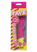 Load image into Gallery viewer, Rave Quilted G Rechargeable Silicone Vibrator - Pink/Yellow