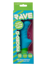 Load image into Gallery viewer, Rave Ridged-G Rechargeable Silicone G-Spot Vibrator - Blue/Green