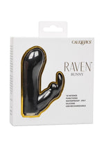 Load image into Gallery viewer, Raven Bunny Rechargeable Silicone Rabbit Vibrator - Black
