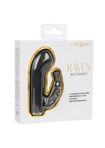 Load image into Gallery viewer, Raven Butterfly Silicone Rechargeable Dual Stimulation Vibrator - Black
