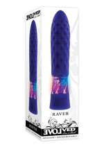 Load image into Gallery viewer, Raver Rechargeable Silicone Light-Up Vibrating Bullet - Blue
