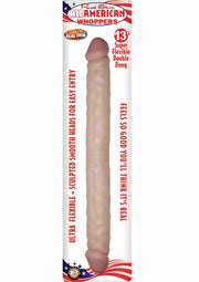 Real Skin All American Whoppers Double Dildo Dildo - Flesh/Vanilla - 13in