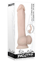 Load image into Gallery viewer, Real Supple Poseable Dildo with Balls - Vanilla - 7.75in
