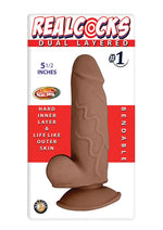 Load image into Gallery viewer, Realcocks Dual Layered #1 Bendable Dildo - Caramel - 5.5in
