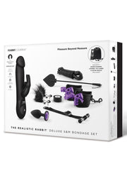 Realistic Rabbit Deluxe S & M Bondage - Black - Set