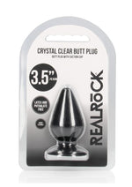 Load image into Gallery viewer, Realrock Crystal Clear Anal Plus - Black/Clear - 3.5in