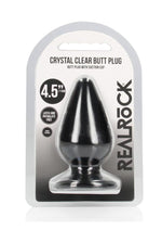 Load image into Gallery viewer, Realrock Crystal Clear Anal Plus - Black/Clear - 4.5in