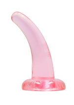 Load image into Gallery viewer, Realrock Crystal Clear Non Realistic Dildo with Suction Cup - Clear/Pink - 4.7in
