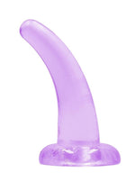Load image into Gallery viewer, Realrock Crystal Clear Non Realistic Dildo with Suction Cup - Clear/Purple - 4.7in
