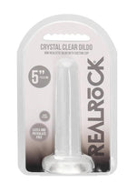 Load image into Gallery viewer, Realrock Crystal Clear Non Realistic Dildo with Suction Cup - Clear - 5.3in
