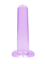 Load image into Gallery viewer, Realrock Crystal Clear Non Realistic Dildo with Suction Cup - Clear/Purple - 5.3in
