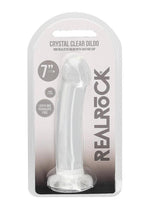 Load image into Gallery viewer, Realrock Crystal Clear Non Realistic Dildo with Suction Cup - Clear - 6.7in
