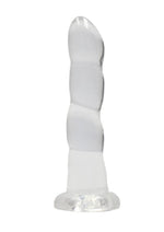 Load image into Gallery viewer, Realrock Crystal Clear Non Realistic Dildo with Suction Cup - Clear - 7in
