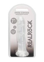 Load image into Gallery viewer, Realrock Crystal Clear Non Realistic Dildo with Suction Cup - Clear - 7in
