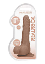 Load image into Gallery viewer, Realrock Skin Realistic Dildo with Balls - Caramel - 10in
