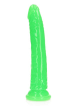 Load image into Gallery viewer, Realrock Slim Glow In The Dark Dildo with Suction Cup - Glow In The Dark/Green - 10in
