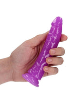 Load image into Gallery viewer, Realrock Slim Glow In The Dark Dildo with Suction Cup
