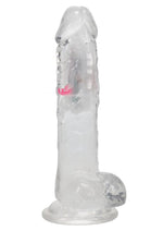 Load image into Gallery viewer, Realrock Vibrating Led Wireless Rechargeable Remote Control Cock with Balls - Clear - 8in
