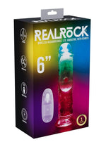 Load image into Gallery viewer, Realrock Vibrating Led Wireless Rechargeable Remote Control Straight Cock - Clear - 6in
