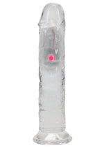 Load image into Gallery viewer, Realrock Vibrating Led Wireless Rechargeable Remote Control Straight Cock - Clear - 7in
