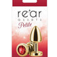 Rear Assets Aluminum Anal Plug - Petite - Gold/Metal/Red - XSmall