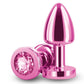 Rear Assets Aluminum Anal Plug - Petite - Metal/Pink - XSmall