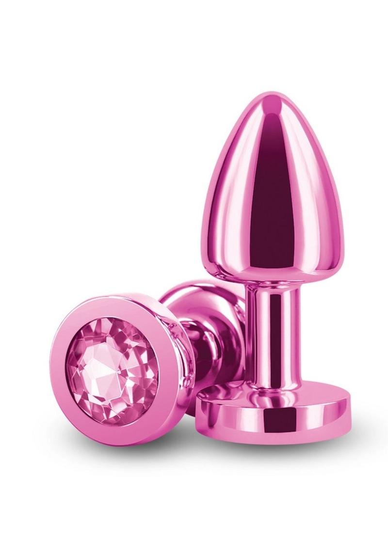 Rear Assets Aluminum Anal Plug - Petite - Metal/Pink - XSmall