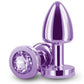 Rear Assets Aluminum Anal Plug - Petite - Metal/Purple - XSmall