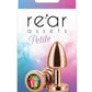 Rear Assets Aluminum Anal Plug - Petite - Metal/Multicolor/Rainbow/Rose Gold - XSmall