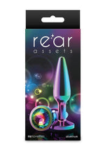 Load image into Gallery viewer, Rear Assets Chrome Tapered Anal Plug - Multicolor - Medium