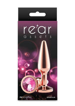 Load image into Gallery viewer, Rear Assets Chrome Tapered Anal Plug - Rose Gold - Medium