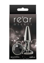 Load image into Gallery viewer, Rear Assets Chrome Tapered Anal Plug - Gray/Grey - Small