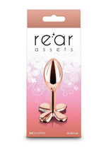 Load image into Gallery viewer, Rear Assets Clover Aluminum Anal Plug - Rose Gold