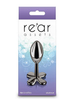Load image into Gallery viewer, Rear Assets Clover Aluminum Anal Plug - Smoke