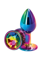 Load image into Gallery viewer, Rear Assets Multicolor Anal Plug - Multicolor/Rainbow - Small
