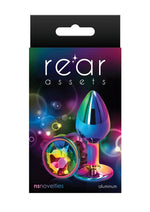 Load image into Gallery viewer, Rear Assets Multicolor Anal Plug - Multicolor/Rainbow - Small
