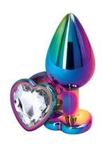 Load image into Gallery viewer, Rear Assets Multicolor Heart Anal Plug - Clear/Multicolor - Medium
