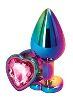 Load image into Gallery viewer, Rear Assets Multicolor Heart Anal Plug - Multicolor/Pink - Medium
