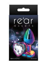 Load image into Gallery viewer, Rear Assets Multicolor Heart Anal Plug - Clear/Multicolor - Small
