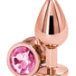 Rear Assets Rose Gold Anal Plug - Pink - Medium/Small